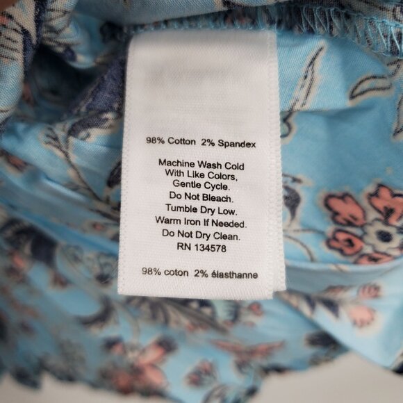 Vineyard Vines Marina Poplin Flutter Sleeve Top Women Size XS NWT Floral Print - Picture 6 of 12